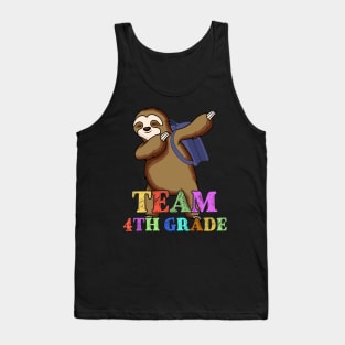 Sloth Hello 4th Grade Teachers Kids Back to school Gifts Tank Top